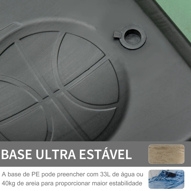HOMCOM Tabela de Basquetebol Ajustável de 160-210cm Aro de Basquetebol com Suporte de Aço Base Recarregável 2 Rodas para Crianças e Adultos 75x83x261cm Vermelho e Preto
