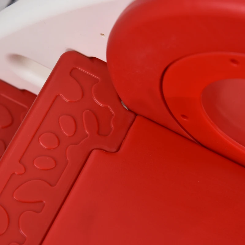 HOMCOM Escorrega infantil para crianças acima de 3 anos dobrável com escada e rampa 120x50x56 cm Vermelho