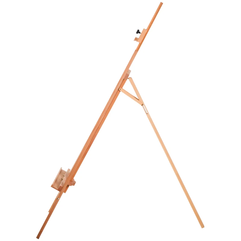 HOMCOM Cavalete de Pintura Cavalete de Madeira de Faia de Desenho para Estúdio com Altura Ajustável 65x44x174-230 cm Madeira