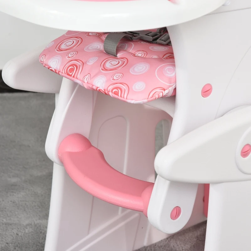 HOMCOM Cadeira para bebês acima de 6 meses 3 posições ajustáveis Acolchoado 57×59×105cm Rosa