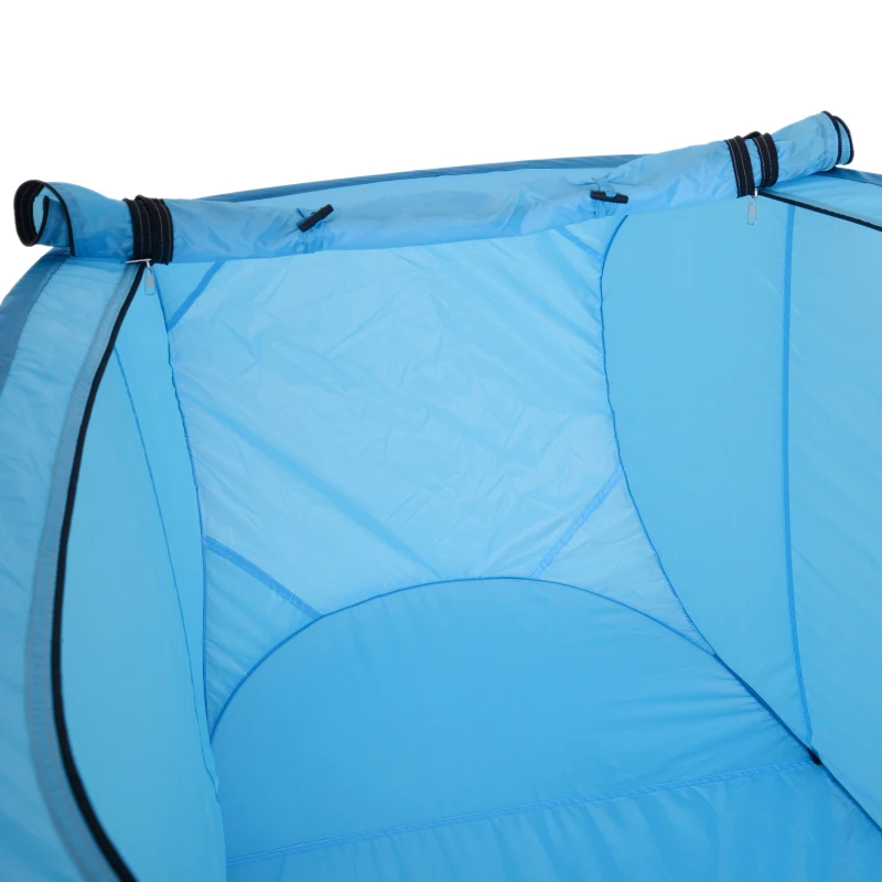 Outsunny Tenda de Duche para Campismo Dobrável Pop UP Tenda de Privacidade com proteção UV e Tecido Impermeável 100x100x185cm Azul
