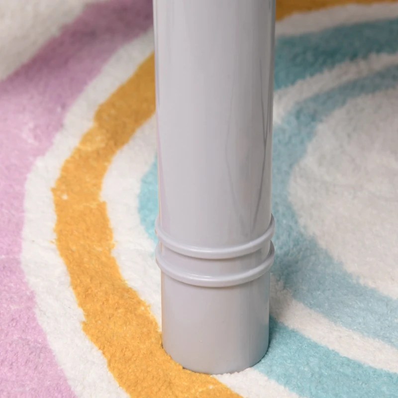 HOMCOM Conjunto de mesa e 2 cadeiras para crianças com 135 blocos de construção Mesa Útil para desenhar e jantar com grande espaço de armazenamento 69x69x47 cm Multicolor