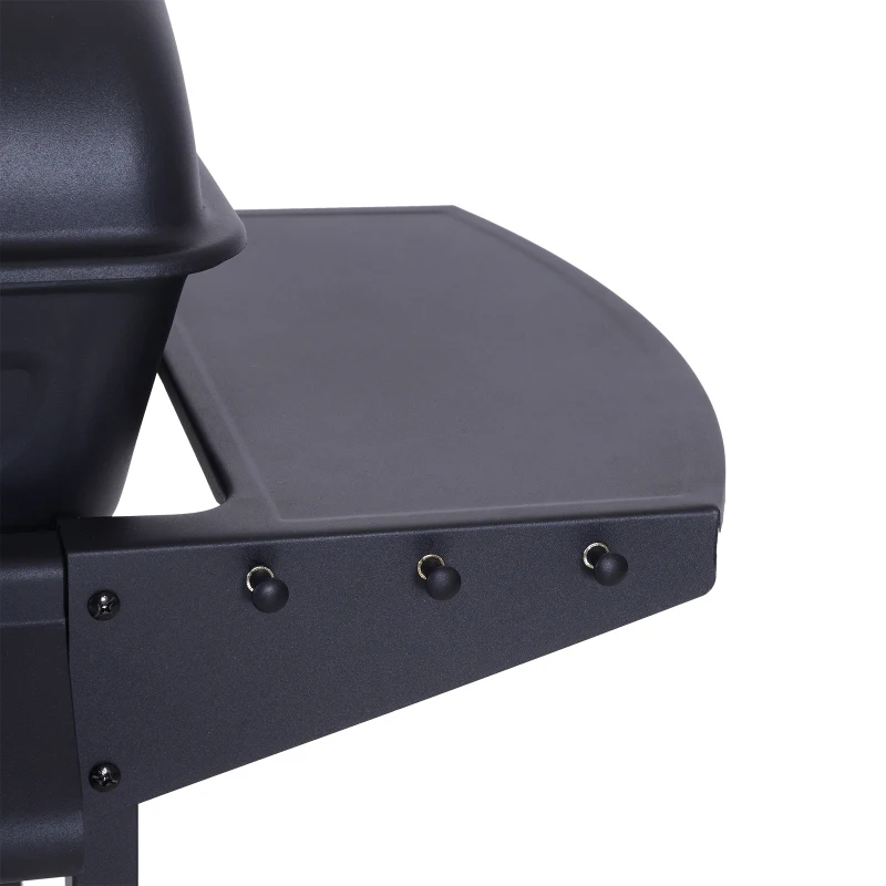 Outsunny Gas BBQ Picnic Camping Grill Churrasco para churrasco Queimador a Gás Exterior com 2 Queimadores Ajustáveis com Mesa Auxiliar e Rodas 5.5KW de Potência