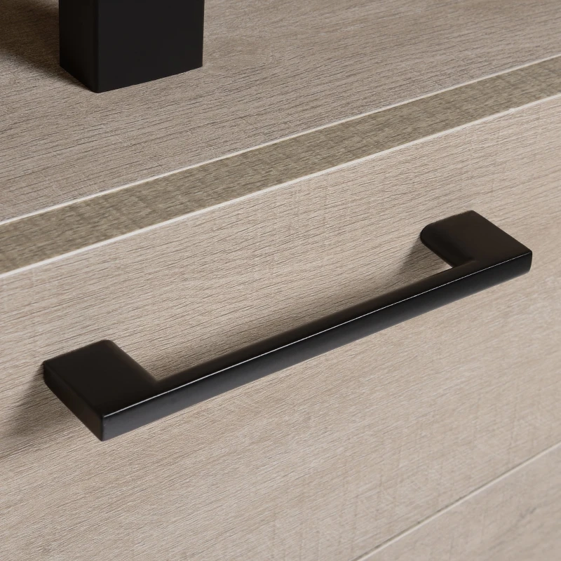 HOMCOM  Mesa de escritório com gaveta e armário com prateleira ajustável Mesa multifuncional para computador com borda redonda 150x60x76 cm Madeira natural