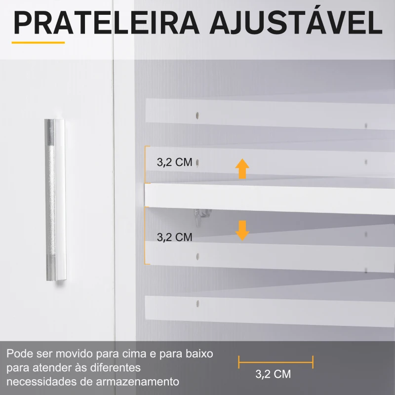 HOMCOM Armário de Escritório para Impressora Multifuncional com Prateleiras e Amplo Espaço de Armazenamento 60x50x65,5 cm Branco
