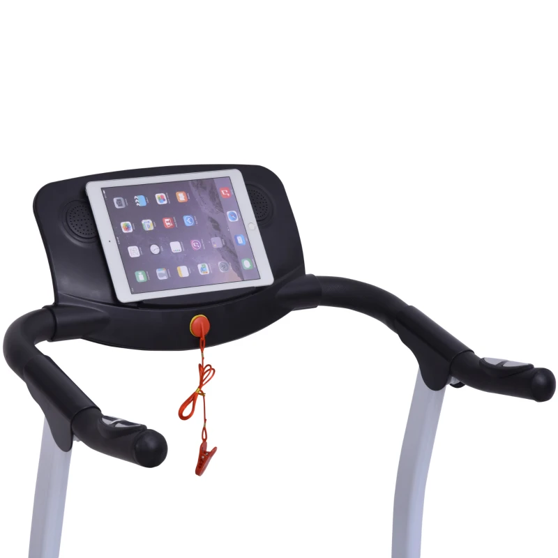 HOMCOM Esteira elétrica dobrável com 9 programas Tela LCD motorizada Velocidade de inclinação ajustável 1-6 km / h 60x133x117 cm Preto