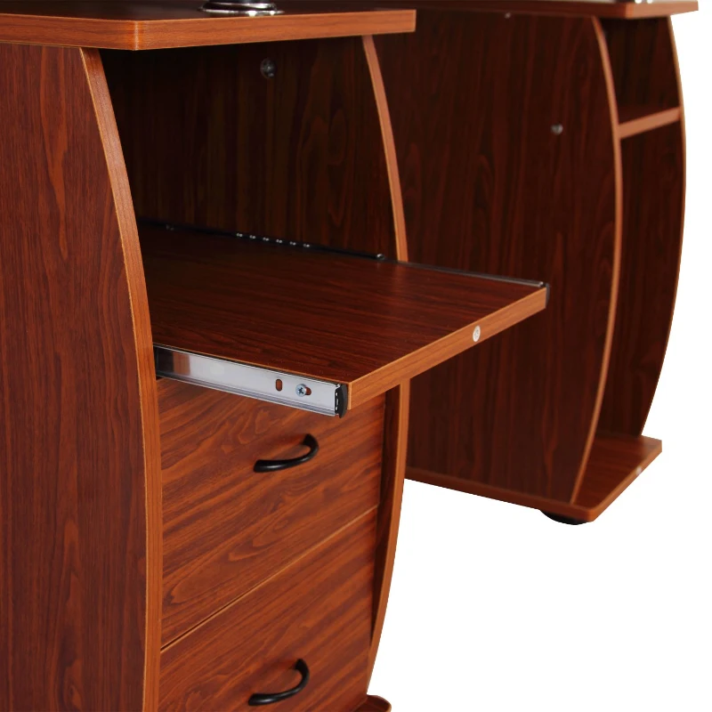 HomCom Secretária para Computador Cor de Madeira MDF 120x55x85 cm