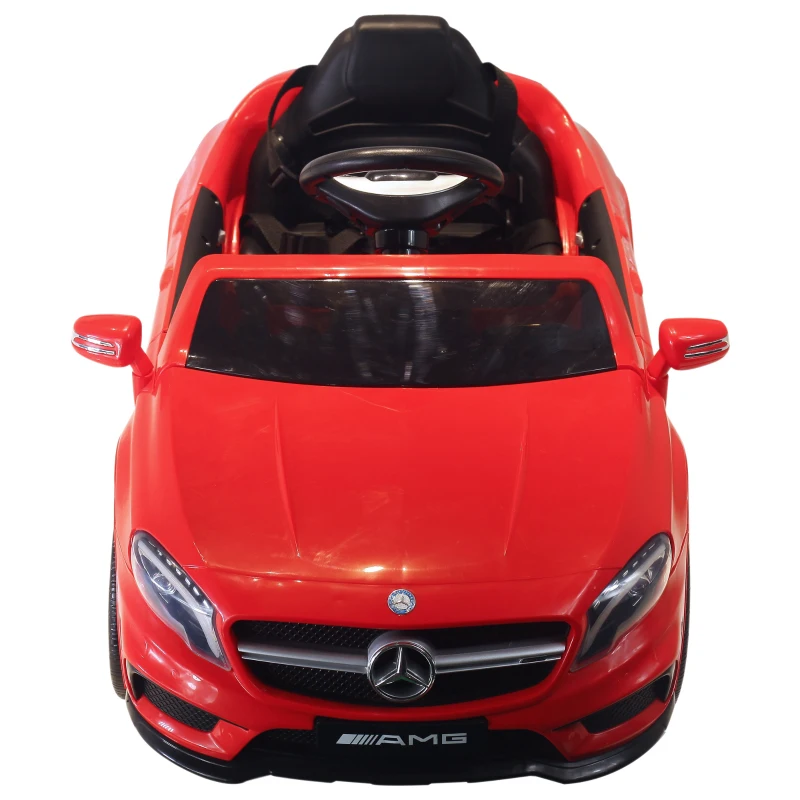 HOMCOM Carro Eléctrico Mercedes Benz para Crianças acima de 3 Anos com Controlo Remoto MP3 USB Luzes e Sons 100x58x46cm Vermelho
