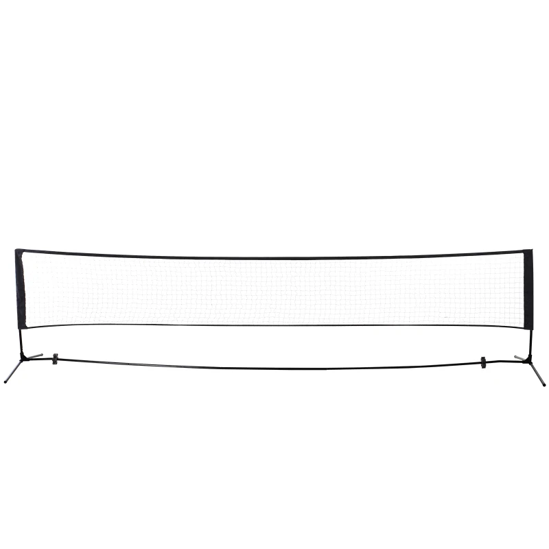 HOMCOM Conjunto de Rede de Badminton de Vôlei Portátil com Saco Altura Ajustável 94-158cm para Interior ou Exterior
