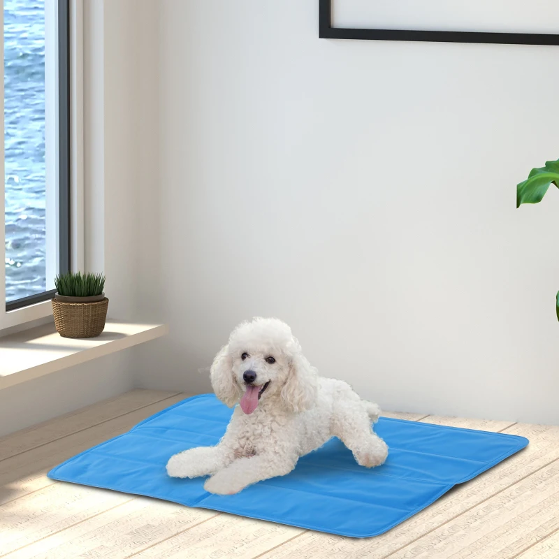 PawHut Tapete refrescante para animais de estimação por 2 a 6 horas 90x45x1cm azul