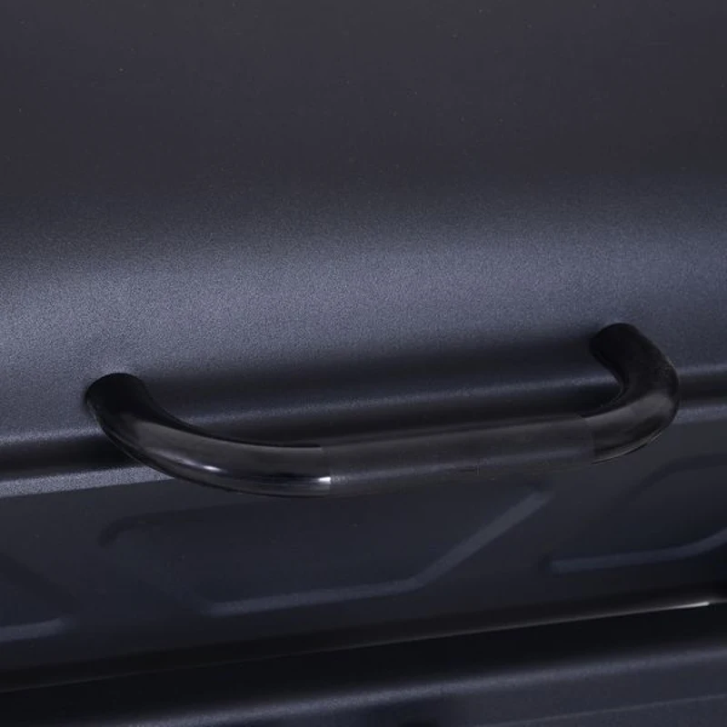 Outsunny Gas BBQ Picnic Camping Grill Churrasco para churrasco Queimador a Gás Exterior com 2 Queimadores Ajustáveis com Mesa Auxiliar e Rodas 5.5KW de Potência