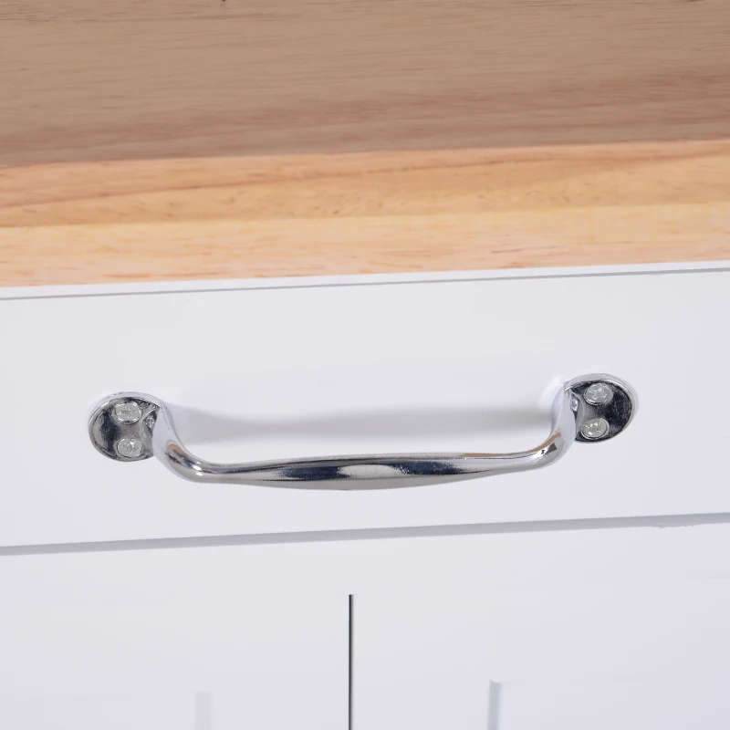 HOMCOM Carrinho de Cozinha com Rodas e Prateleira e Gaveta 65x48x90 cm