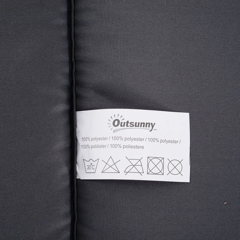 Outsunny Almofada individual para espreguiçadeira ao ar livre Tapete da cadeira de jardim