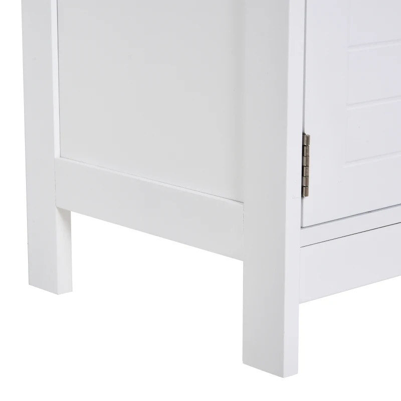 Kleankin Armário Sob Lavatório com Prateleira Anti-Inclinação 60x30x60 cm Branco