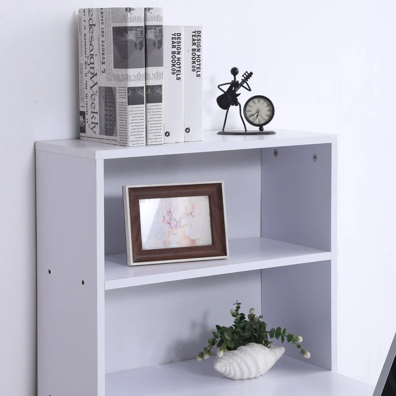 HOMCOM Secretária para Computador com Estante de Prateleiras para Casa Escritório 120x55x120 cm