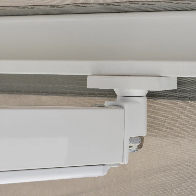 Outsunny Toldo de parede retrátil 250x200 cm com manivela e controle remoto Luzes LED Ângulo Ajustável para varanda jardim terraço alumínio Cinza