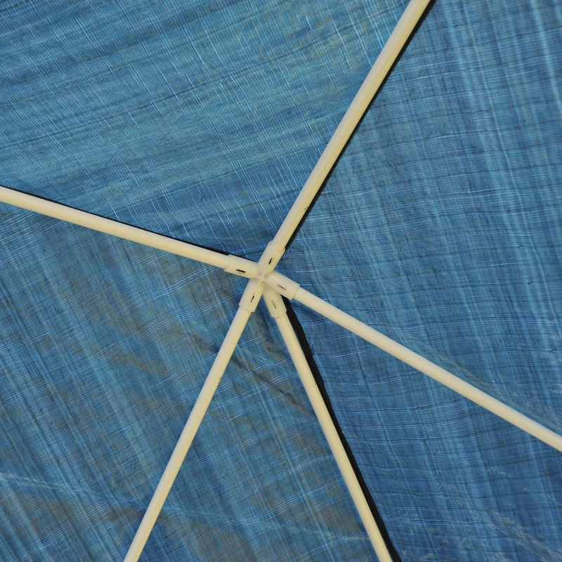 Outsunny Pavilhão do jardim   com janelas - azul escuro - Tubo de aço e tecido de polietileno - 6x3x2,55m