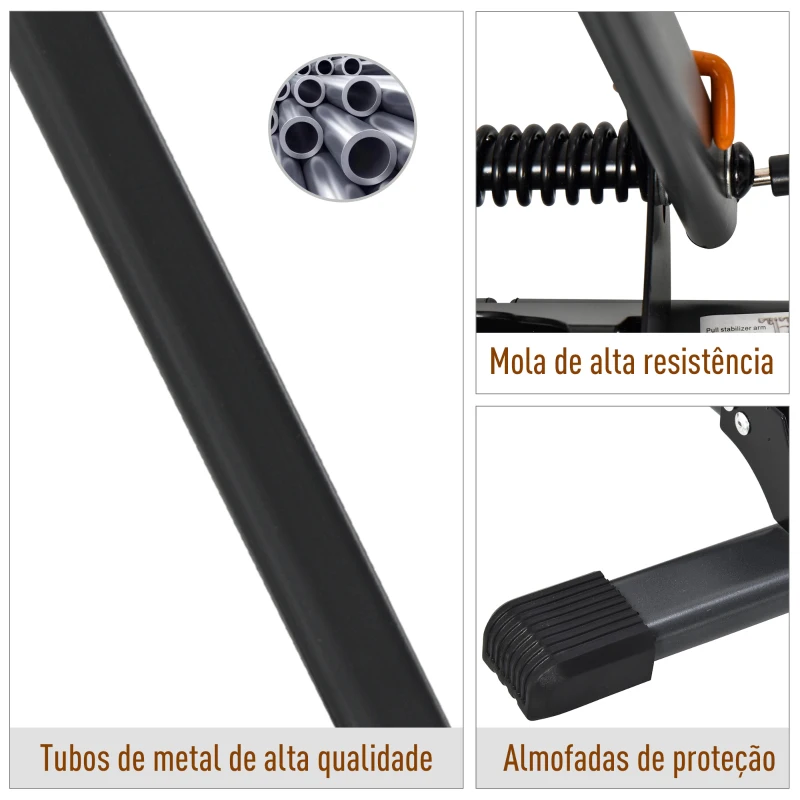 HOMCOM Suporte de bicicleta dobrável com roda inferior a 5,5 cm Dobrável 39x35x45.5