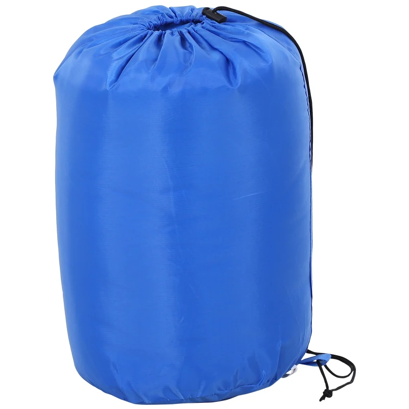 Outsunny Saco de dormir para acampamento 1 lugar 210x75 cm Azul