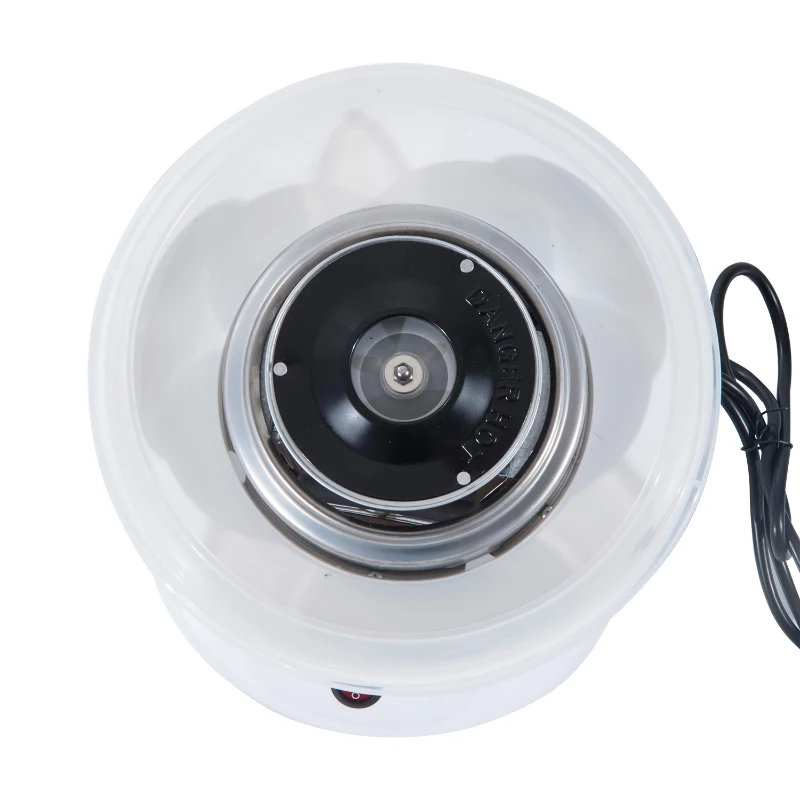 HOMCOM Máquina de Algodão Doce Potência 450W-550W Doce com Colher Medidora e 10 Palitos de Bambu 27x26x18cm Branco