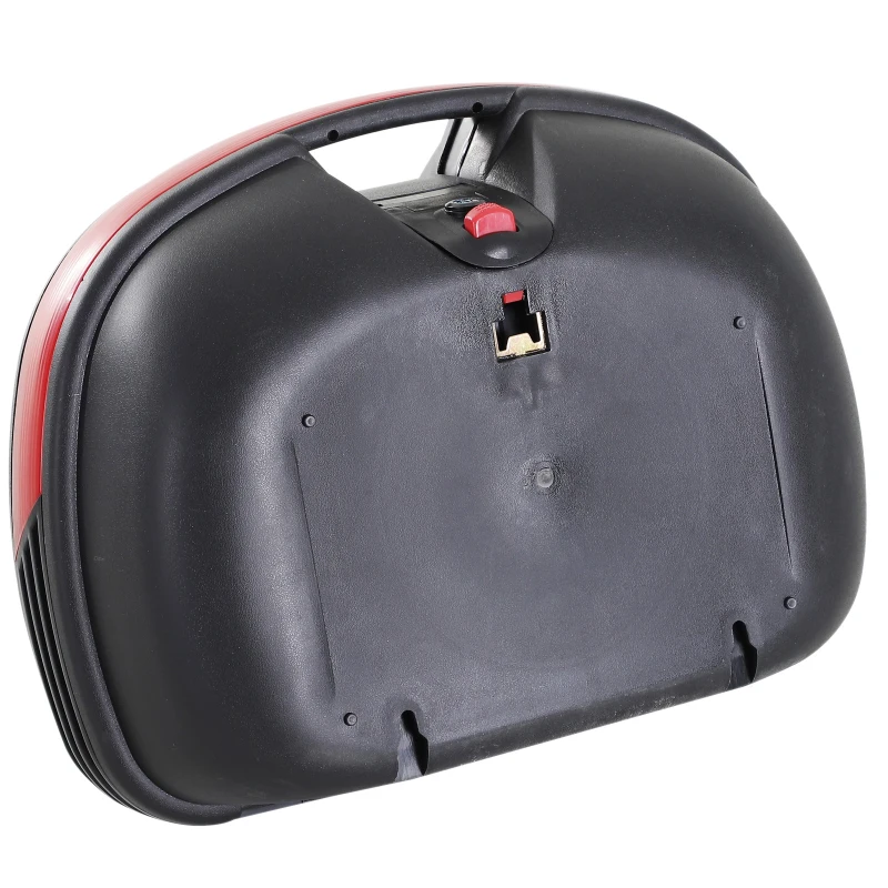 HOMCOM Baú para Motocicleta 44L Porta Malas de Motocicleta com Chaves Kit Montagem 54x41x28cm Preto