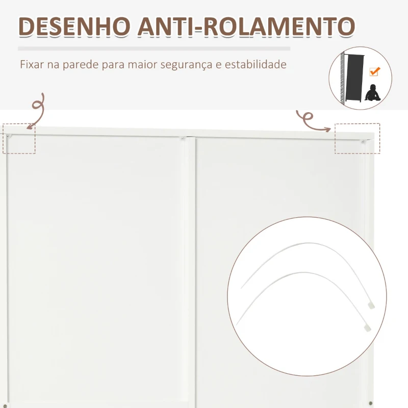 HOMCOM Armário Roupeiro de 2 Portas com Espelho 3 Gavetas Prateleiras Ajustáveis e Barra para Pendurar Incluida Roupeiro para Dormitório 80x50x180cm Branco
