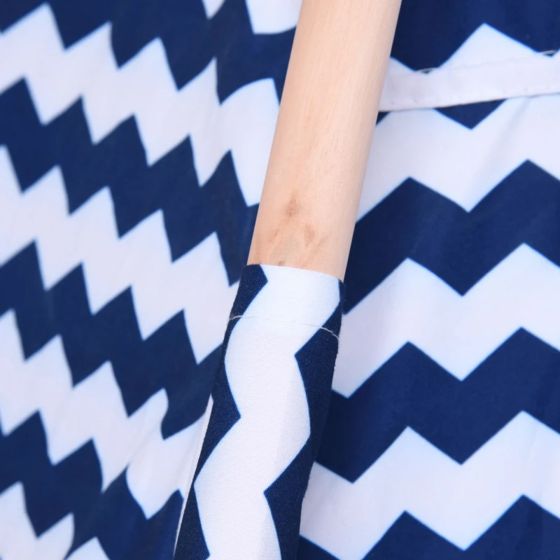 HOMCOM Tenda Infantil Tipi infantil estilo indiano com janela para cobrir o piso e 2 almofadas Bolsa de transporte 200x200x170 cm Azul