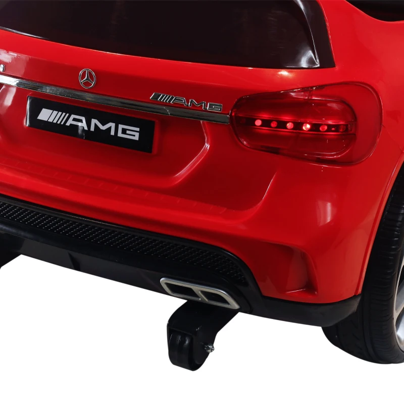 HOMCOM Carro Eléctrico Mercedes Benz para Crianças acima de 3 Anos com Controlo Remoto MP3 USB Luzes e Sons 100x58x46cm Vermelho