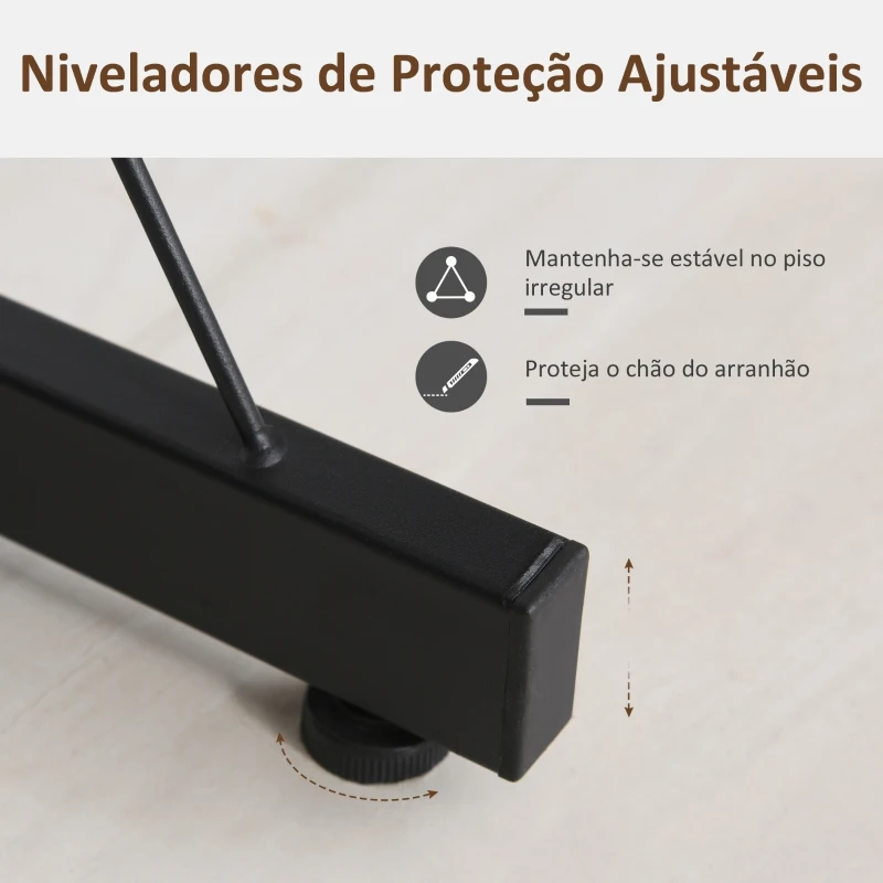 HOMCOM Mesa para computador de canto em forma de L com prateleira e suporte para CPU   155x115x91,5cm