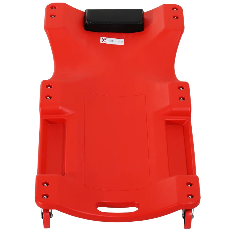 DURHAND Maca de oficina com rodas Plataforma de trabalho mecânico Creeper Maca Mecânica Fácil de limpar com bandejas laterais 100x48x12cm