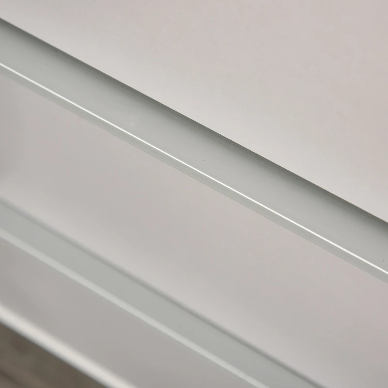 HOMCOM Bloco de Gavetas Móvel de Escritório com 3 Gavetas Fechadura Rodas e Travão para Documentos 40x40x63,5 cm Branco e Cinza