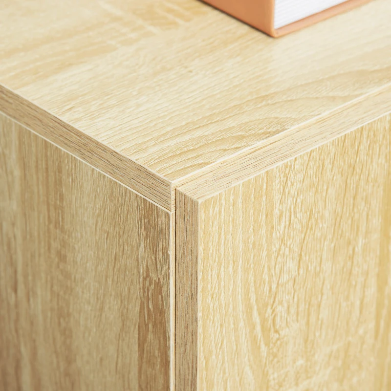 HOMCOM Aparador de Sala de Estar com 2 Portas Armário Auxiliar com 2 Prateleiras para de Livros Roupa Brinquedos Estilo Moderno 70x39x70cm Madeira natural