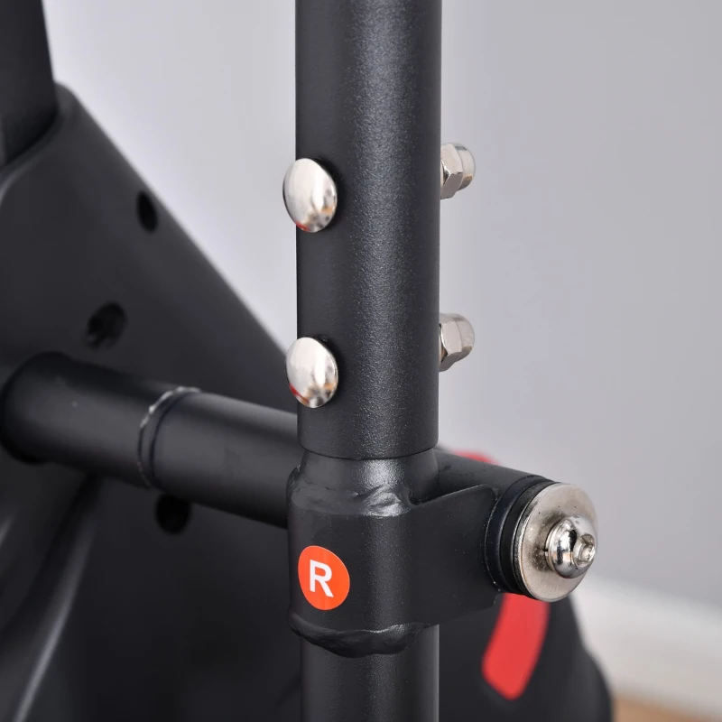 HOMCOM Bicicleta elíptica de fitness com tela LCD e resistência bidirecional ajustável de 8 níveis suporte de copo Volante 7 kg e 2 rodas 103x71x157 cm Preto