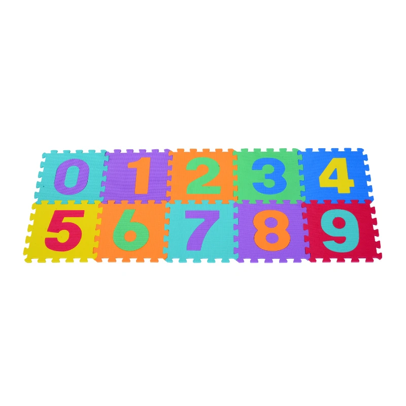 HOMCOM Tapete Puzzle Espuma EVA 0.93 m2 Cores Variadas