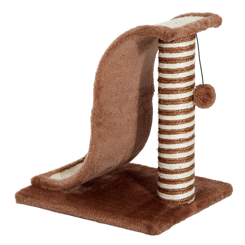 PawHut Árvore Arranhador para Gatos  Cor Castanho Claro e Creme – 35x 30x 39cm