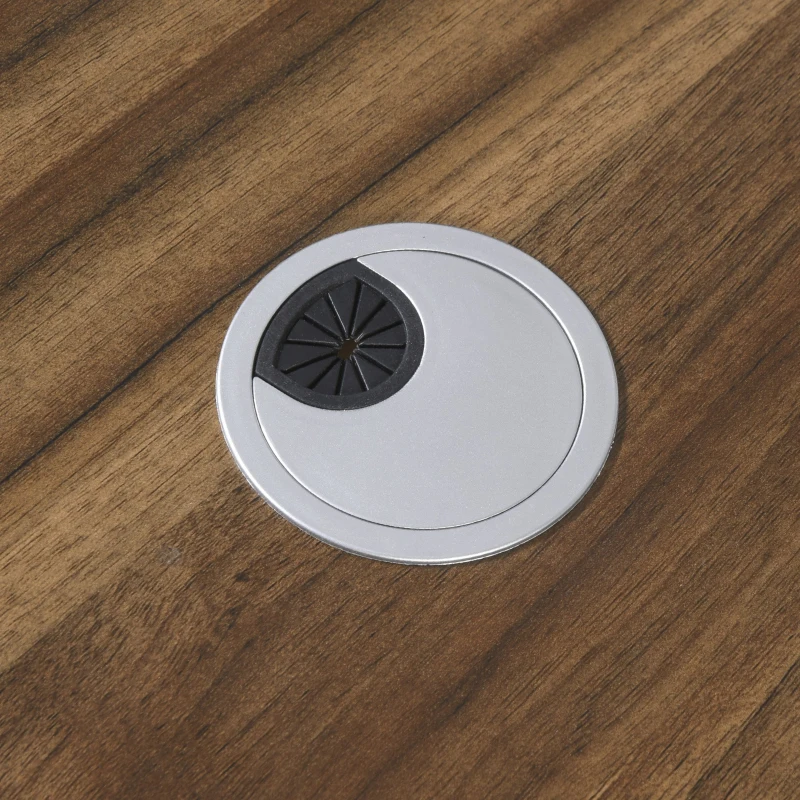 HOMCOM Secretária para escritório com prateleiras de armazenamento gaveta bandeja do teclado 120x 60x 74cm Cor de noz