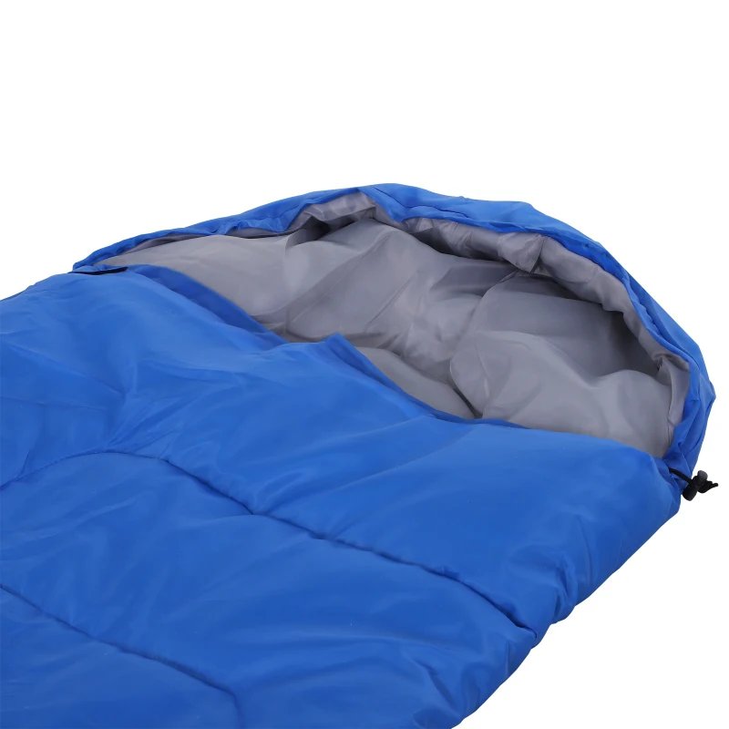 Outsunny Saco de dormir para acampamento 1 lugar 210x75 cm Azul