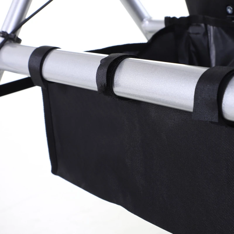 HOMCOM Andador adulto com assento e apoio de pés dobrável 75.5x58x84-99cm