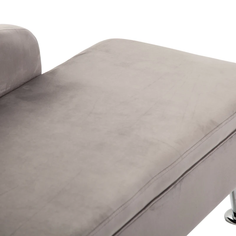 HOMCOM Poltrona Relax com Almofada Almofada Estofada de Pelúcia 160x56x75cm Grande Espaço Alta Qualidade  Resistente e Estável.