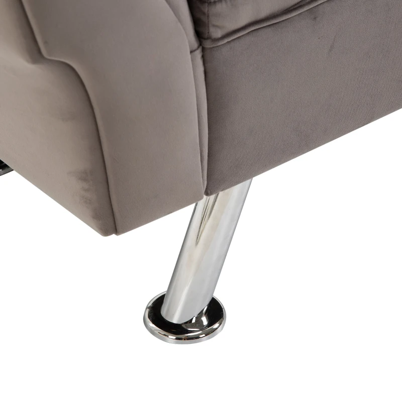 HOMCOM Poltrona Relax com Almofada Almofada Estofada de Pelúcia 160x56x75cm Grande Espaço Alta Qualidade  Resistente e Estável.