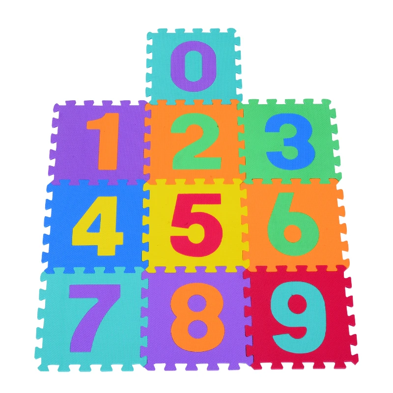 HOMCOM Tapete Puzzle Espuma EVA 0.93 m2 Cores Variadas