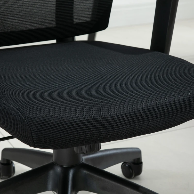 Vinsetto Cadeira ergonômica giratória altura ajustável e reclinável até 120º  64x61x120,9-128,9 cm Preto