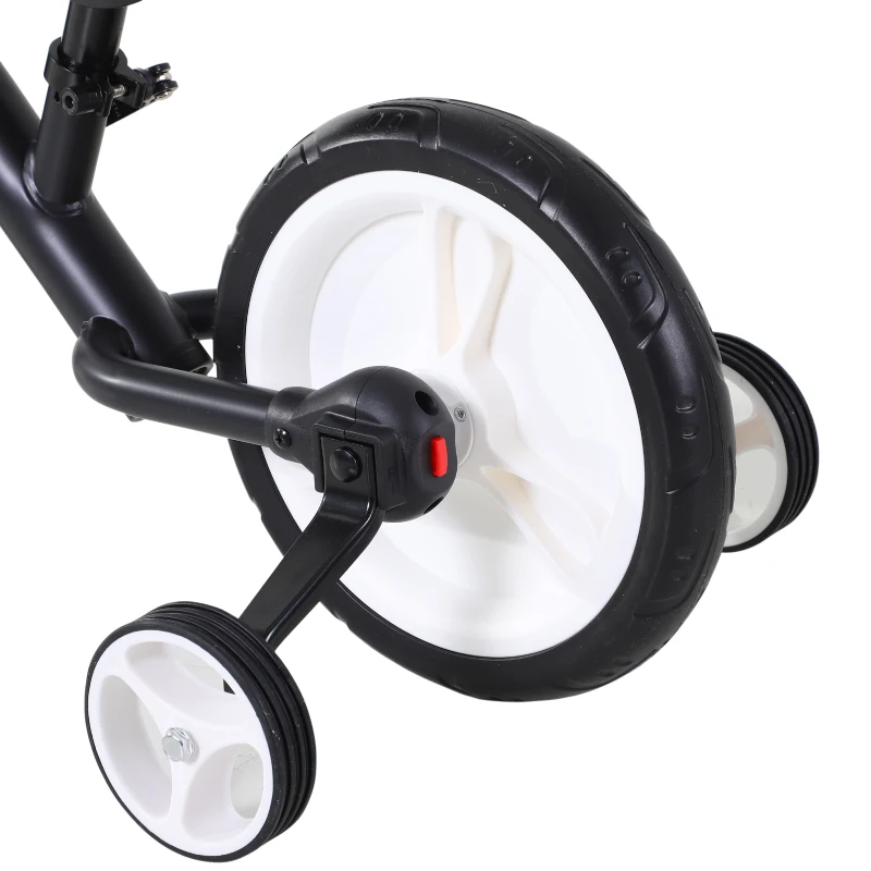 HOMCOM Bicicleta Balance com pedais e rodas removíveis para criança de 2-5 anos 85x36x54cm carga 25kg Cor preta