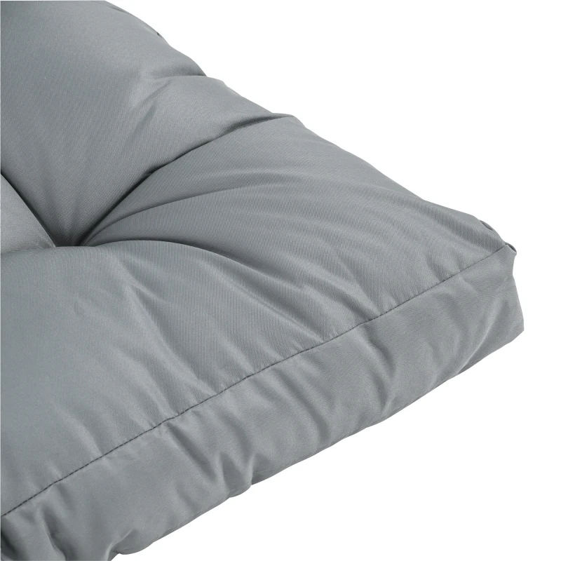 Outsunny Almofada para palete com encosto  para banco rede balanço interna externa 120x80x12 cm cinza