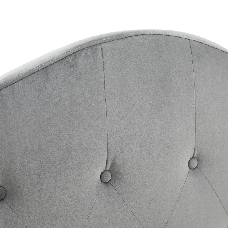 HOMCOM Cabeceira Cama 150 cm de madeira Acolchoado de Esponja Pernas de borracha 153x8x134cm Cinza