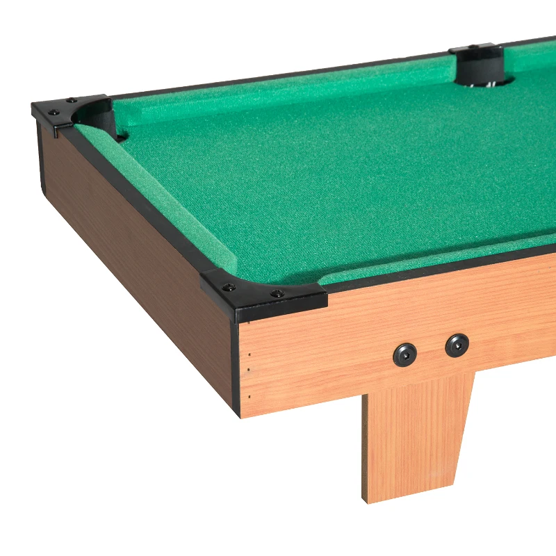 HomCom Mesa de Bilhar com Acessórios de Madeira para Crianças +3 Anos de idade e Adultos - 75x41,5x16,5 cm