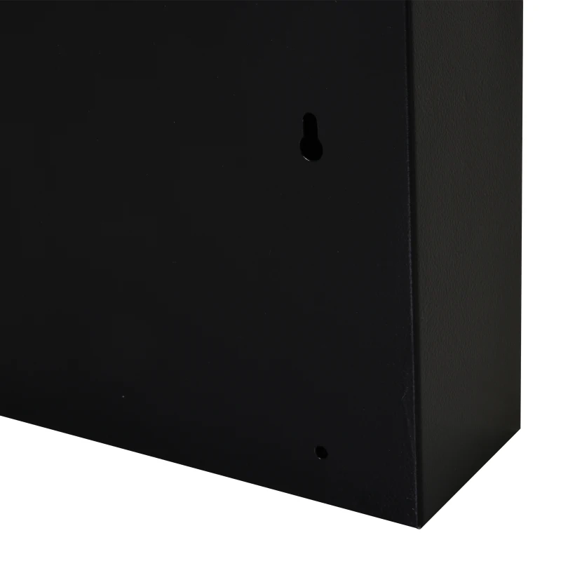 HOMCOM Caixa de Correio de Segurança Caixa de dinheiro com 2 chaves 25x7,7x18,5 cm Preto