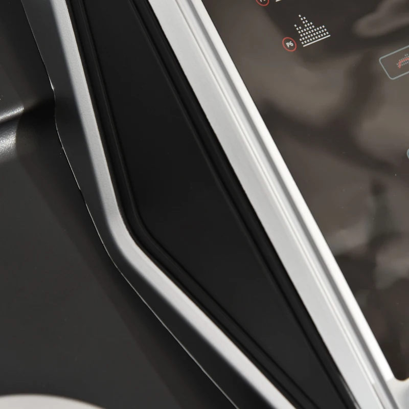 HOMCOM Passadeira Elétrica Dobrável Motor 500W Passadeira Portátil com 12 Programas Tela LED Suporte para Garrafa e Rodas 142x66x127cm Preto