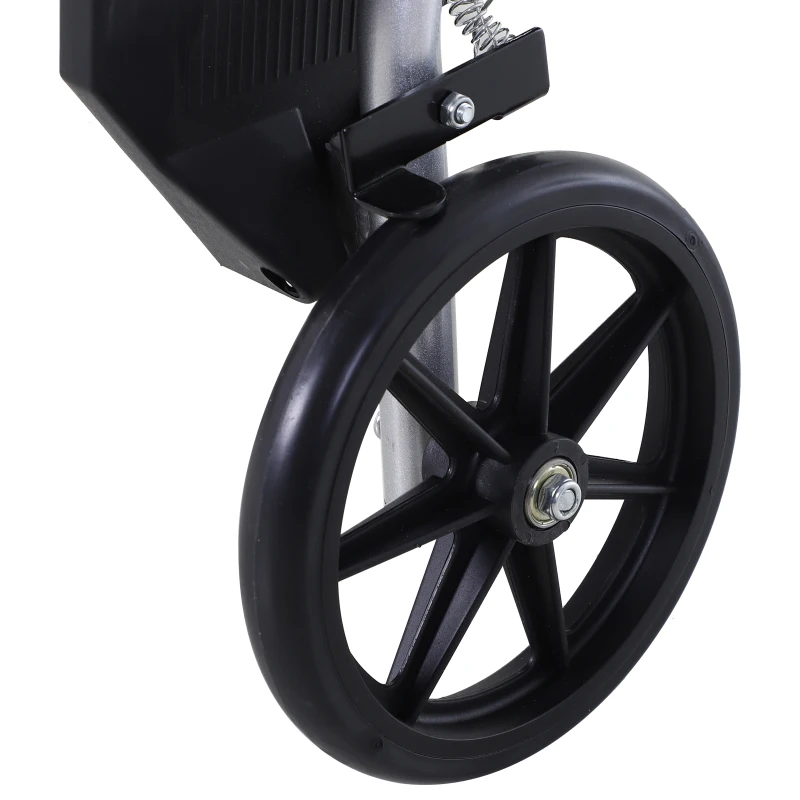 HOMCOM Andador adulto com assento e apoio de pés dobrável 75.5x58x84-99cm