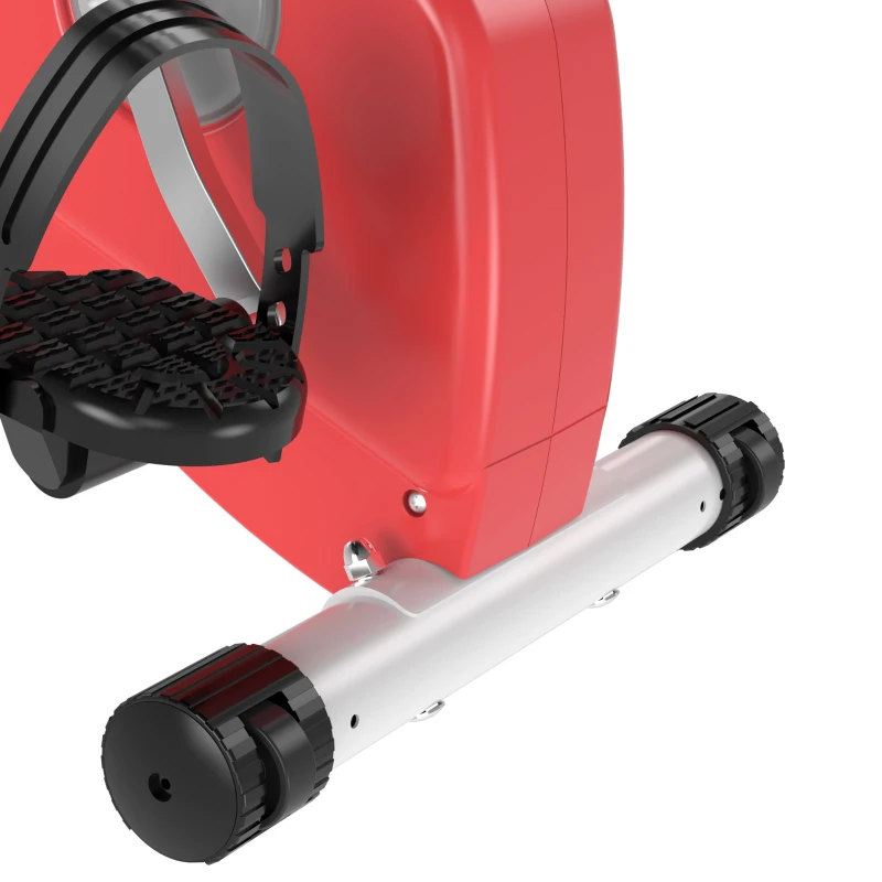 HOMCOM Bicicleta Estática Dobrável com assento ajustável Ecrã LCD Aço 43x97x109 cm Vermelho